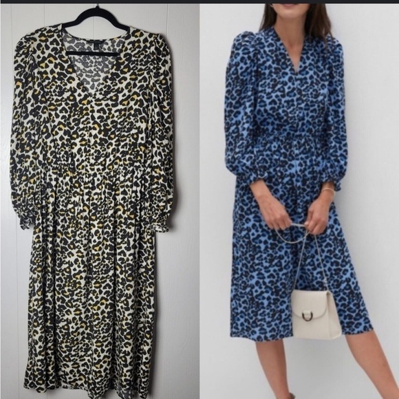 Banana Republic - Dress Animal Print Leopard small tall - Picture 1 of 9